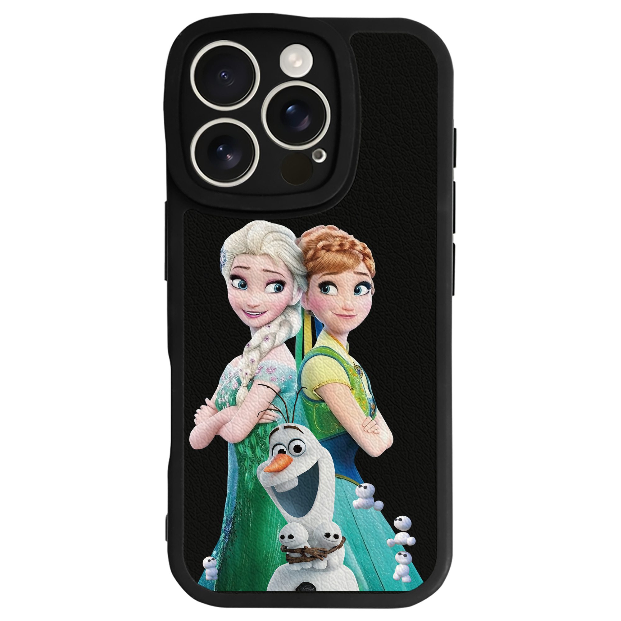 （画像用） アナと雪の女王 アンナ エルサ Frozen Anna Elsa 【iPhone 16シリーズ対応】シリコンスマホケース（レザー調） 材質：シリコン